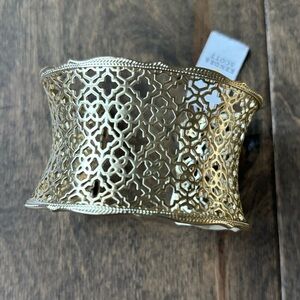 Kendra Scott Gold Filigree bracelet cuff